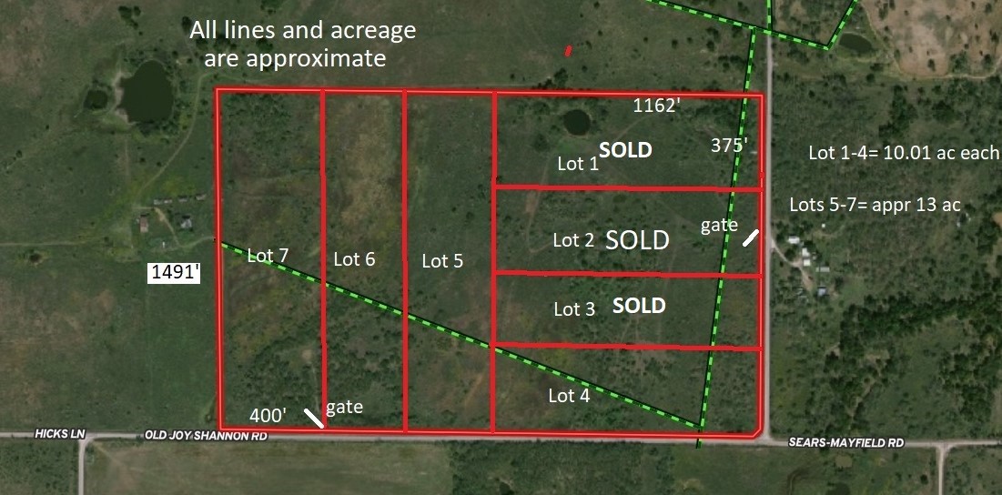 Lot 7 Old Joy Shannon, Bluegrove, TX, 76352