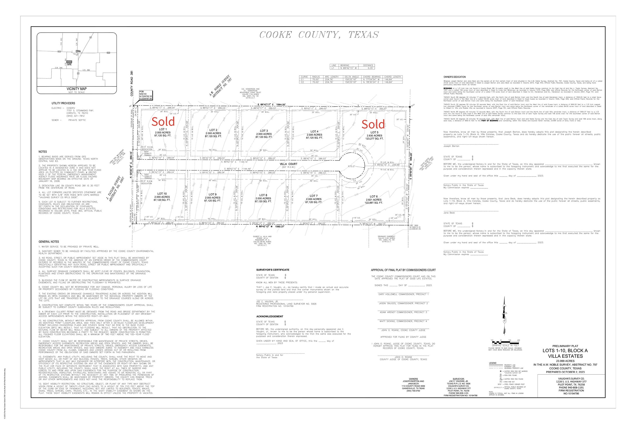 Property photo 01 of Lot 9 Villa Court, Era, TX 76238 | MLS #20587408