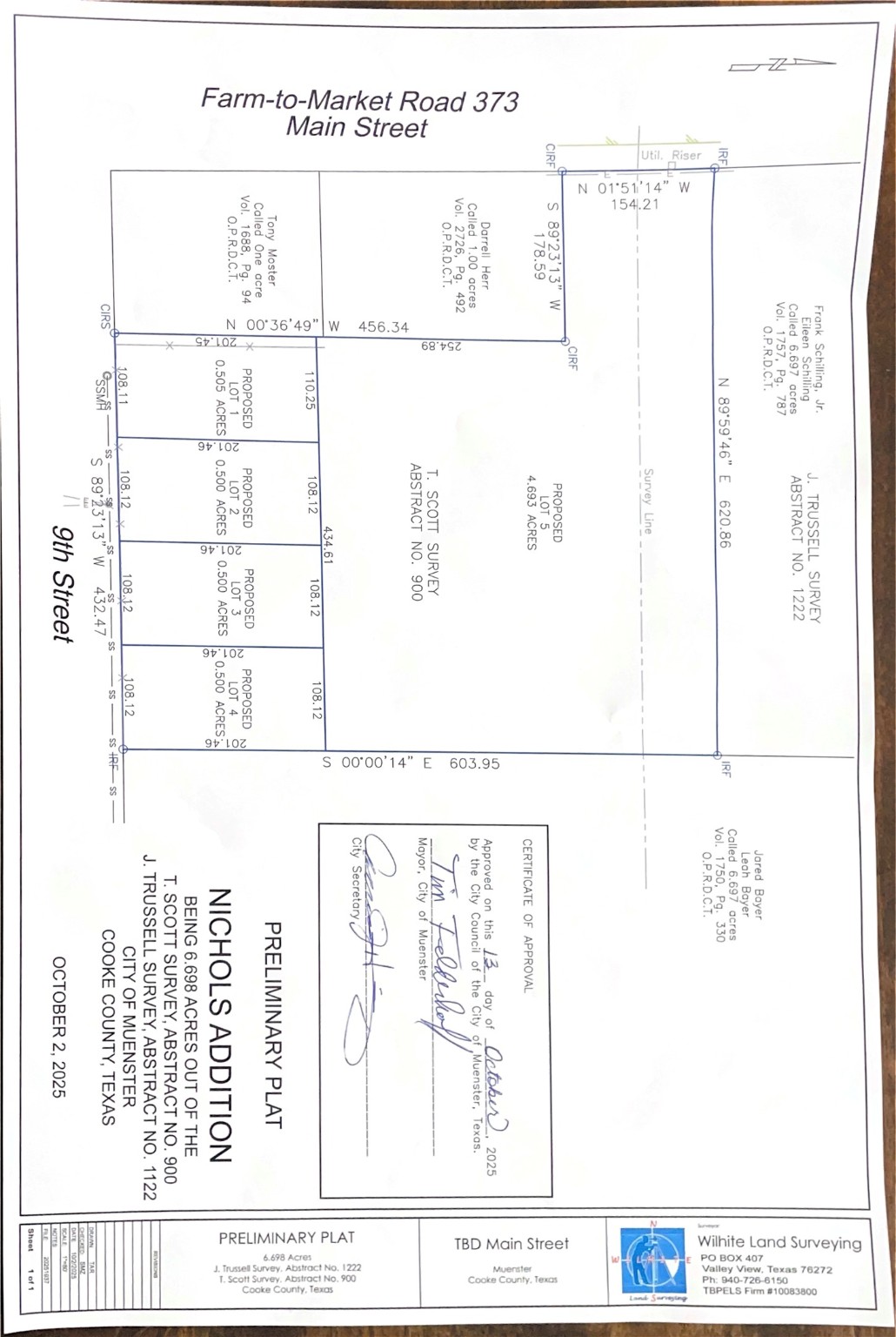 Lot 4 TBD 9 th Street, Muenster, TX, 76252
